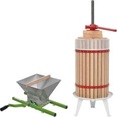 vidaXL Fruit & Wine Press and Crusher Set Küchenausrüstung 2Stk.