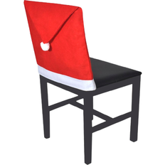 vidaXL Santa Claus Hat 6-pack Sædebetræk Rød (53x51cm)