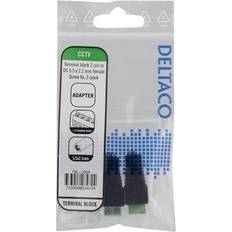 Deltaco 2-pin Terminal block to 5.5 DC 2-Pack Sc
