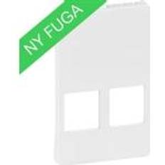 Hvid Ethernet, Data & Phone Outlets Schneider Electric Fuga afdækning til 2xSystimax 1,5M hvid