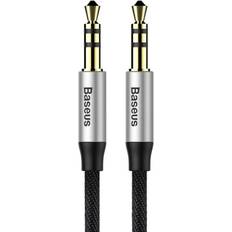 Baseus Yiven 3.5mm AUX Lydkabel CAM30-BS1 1m Sort Sølv 1m