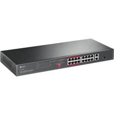 TP-Link Tl Sl1218P Gigabit Rackmount Switch 16 x 10/100 PoE+ 2 x 10/100/1000 + 1 x SFP Gigabit Combiné