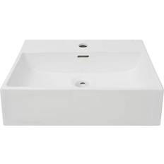 vidaXL Lavabo Rectangular Con Orificio De Grifo Cerámica 51.5 x 38.5 x 15 cm