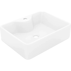 vidaXL Lavabo De Cerámica Cuadrado Blanco