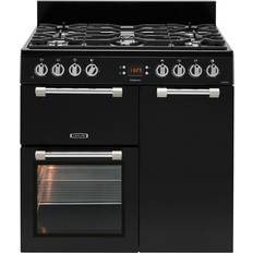 90cm - Convection/ Fan Oven Gas Cookers Leisure CK90F232K Cookmaster Dual Fuel Black