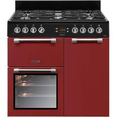 Leisure Cookmaster CK90F232R 90cm Dual Fuel Red, Black