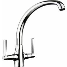 Copper Pipe Kitchen Taps Rangemaster Aquavibe Dual Lever (TVB1CM) Chrome