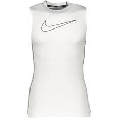 Herre - Hvid - Løb Toppe NIKE Pro Tight-Fit Tank Top Men - White/Black