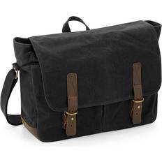 Noir Sacs messagers Quadra Heritage Waxed Canvas Messenger Bag Noir/Café/Vert