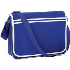 Coperchio Borse BagBase Borsa messenger retrò 12 litri Blu/Bianco/Multicolore