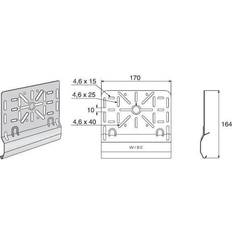 Wibe Elartiklar Wibe Junction box plate 35s pre-galvanized