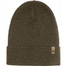 Green - Men Beanies Fjällräven Classic Knit Hat Unisex - Dark Olive