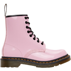 Dam - Rosa Snörkängor Dr. Martens 1460 Women's Patent Leather Lace Up Boots - Pale Pink