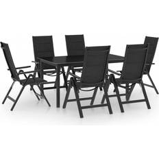 Dossier Réglable Ensembles repas de patio vidaXL 3070638 Ensemble repas de patio, 1 Table incluse 6 Chaises