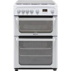 White gas cooker 60cm Hotpoint HUG61P White