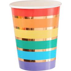 Nytår Papkrus Ginger Ray Paper Cups Rainbow 8-pack