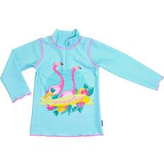 Fåglar UV-tröjor Barnkläder Swimpy Flamingo UV Sweater - Turquoise