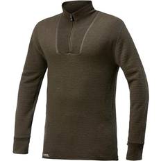 Rekbaar - Unisex Basislagen Woolpower Merino Mid Layer Zip Turtleneck - Pine Green