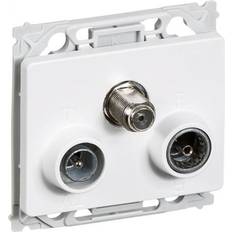 Hvid Ethernet, Data & Phone Outlets Schneider Electric Stikdåse td 352 hvid r/tv/sat