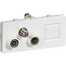 Fuga antenne slutdåse Schneider Electric LK antenneudtag TV/R/SAT/RJ45 slutdåse TD352 HV