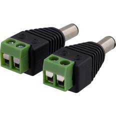 Deltaco Kabelclips & Fastgøring Deltaco 2-pin Terminal block to 5.5 DC 2-Pack Sc