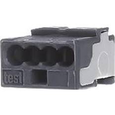 Wago Electrical Enclosures Wago Screw terminal rigid: -0.8 mm² Number of pins: 4 1 pc(s) Dark grey