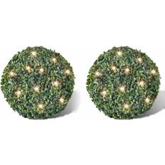 Solceller - Udendørsbelysning Julebelysning vidaXL Boxwood Ball Julelampe ∅ 35cm 2stk