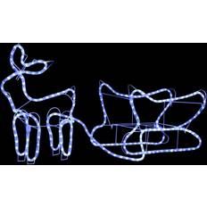 RGB Christmas Lamps vidaXL Reindeer and Sleigh Christmas Lamp 47cm