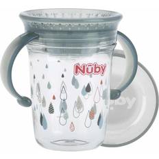 Läpinäkyvä Tippalasit Nuby 360 sippy kuppi WONDER CUP 240 ml tritan by Eastman harmaana