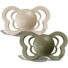 Bibs Ciucci Bibs Soother Couture Olive Vanilla Silicone 6-36 mesi, 2 pezzi. colorato