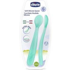 Cubertería Infantil Chicco Soft Silicone Spoon 6m+2 pcs