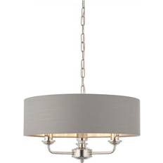 Linen Ceiling Lamps Endon Lighting Highclere Pendant Lamp ∅ 45cm