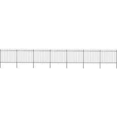 200.0 cm Fences vidaXL Garden Fence with Spear Top 1190x200cm