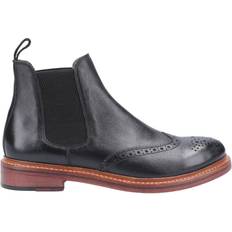 Low Heel Chelsea Boots Cotswold Siddington Commando Goodyear Welt - Black
