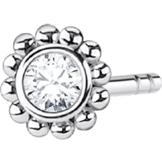 Thomas Sabo Charm Club Single Flower Ear Stud - Silver/Transparent