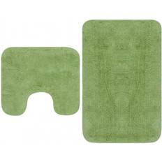 Monocromatico Tappeti da bagno vidaXL 133233 2-pack Verde cm