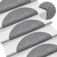 Grey - Indoor Carpet Stair Carpets vidaXL 149680 5-pack Grey cm