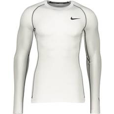 L Camisetas Nike Pro Dri-Fit Long-Sleeved Top Men - White/Black