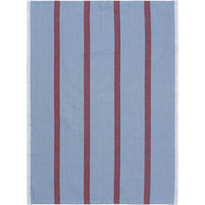 Lino Toallas Ferm Living Hale 50x70 cm Faded Blue-Burgundy Paño de cocina Azul (70x50cm)