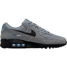 Men - Nike Air Max 90 Shoes Nike Air Max 90 M - Smoke Grey/Light Photo Blue/Metallic Silver/Black