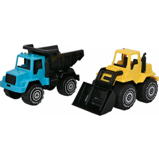 Plasto Lastbil & Frontlæsser 30 cm, Turkis/Gul