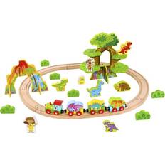 Play Set Tooky Toy Wooden Dinosaur Train Playset