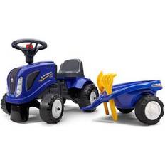 New Holland Tractor with Trailer Rake & Bucket