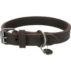 Trixie læder halsbånd Trixie Greased Leather Collar Rustic XS-S