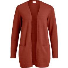 Vila Basic Knitted Cardigan - Red/Burnt Henna