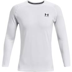 Sí Camisetas Under Armour Men's HeatGear Fitted Long Sleeve T-shirt - White