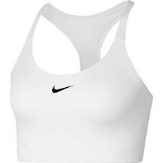 E - Fitness & Gym Bras Nike Dri-Fit Swoosh 1-Piece Pad Sports Bra - White/Black