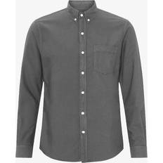 Grey - Oxford Shirt Shirts Colorful Standard Organic Button Down Shirt Unisex - Storm Grey