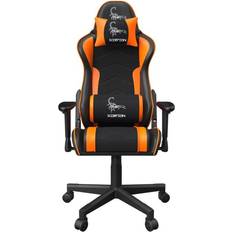 Mesh chair Gembird Scorpion Ergonomic Gaming Chair - Black Mesh/Orange Skin