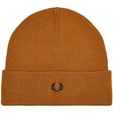 Fred Perry Gula Kläder Fred Perry Merino Wool Beanie - Dark Caramel